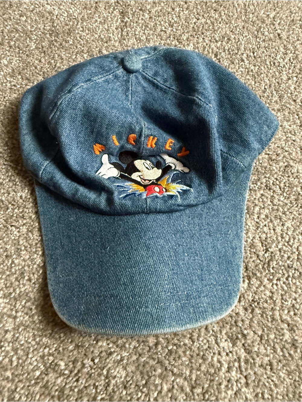 Mickey Mouse Denim Baseball Cap - Blue